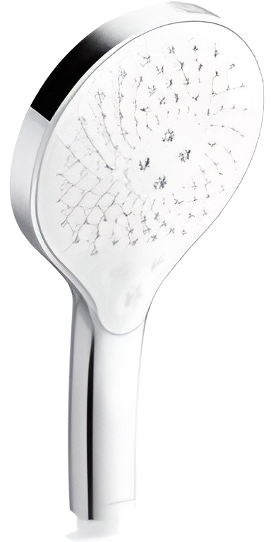 Round three-function handshower, 9.5 lpm