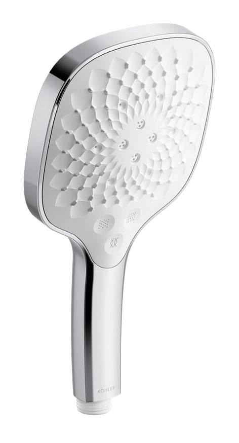 Square three-function handshower, 9.5 lpm